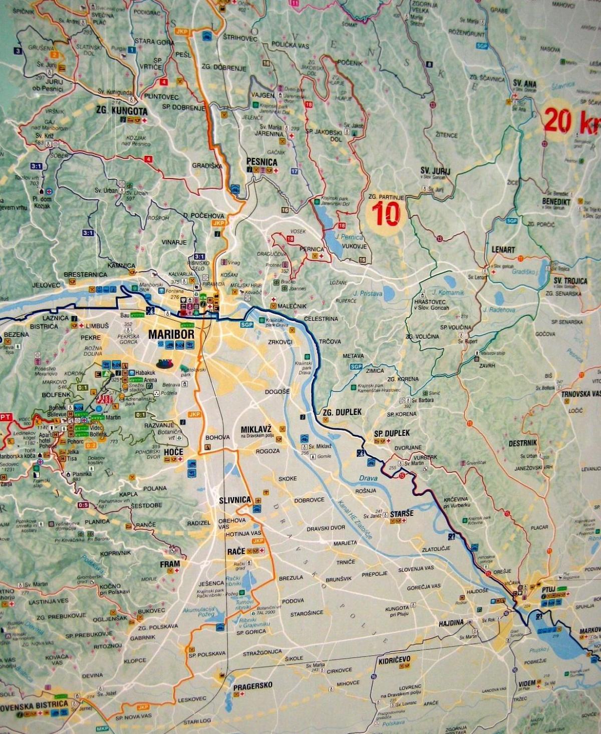 Mapa camping Eslovenia