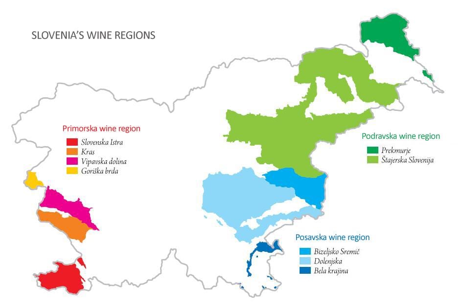 Mapa Eslovenia ardoa