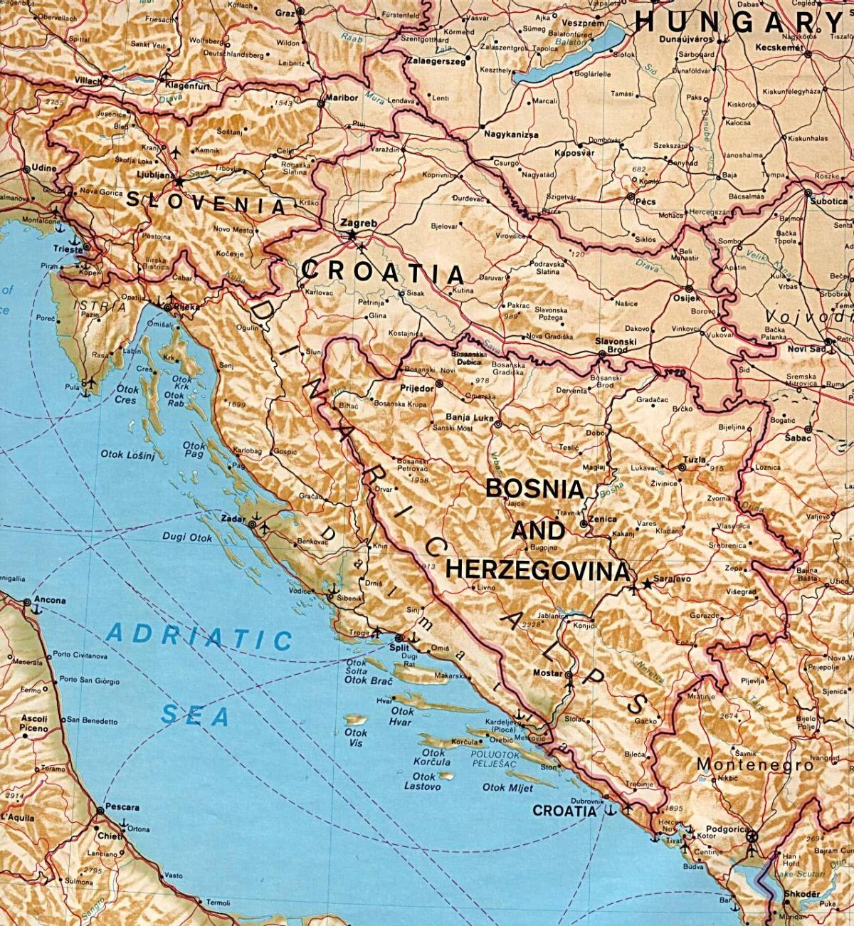 mapa erakutsiz Eslovenia