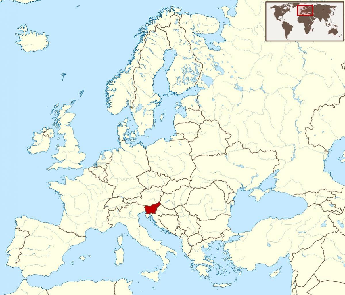 Eslovenia kokapena munduko mapa