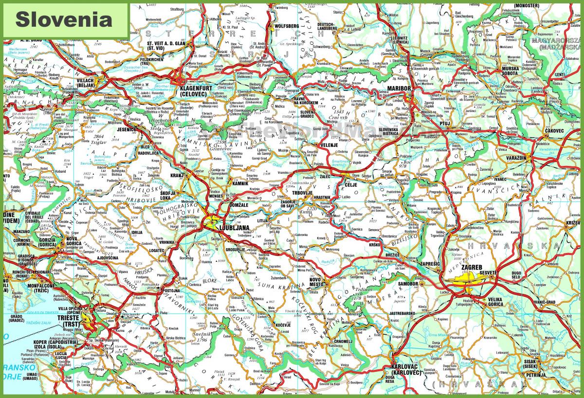 Mapa zehatza Eslovenia