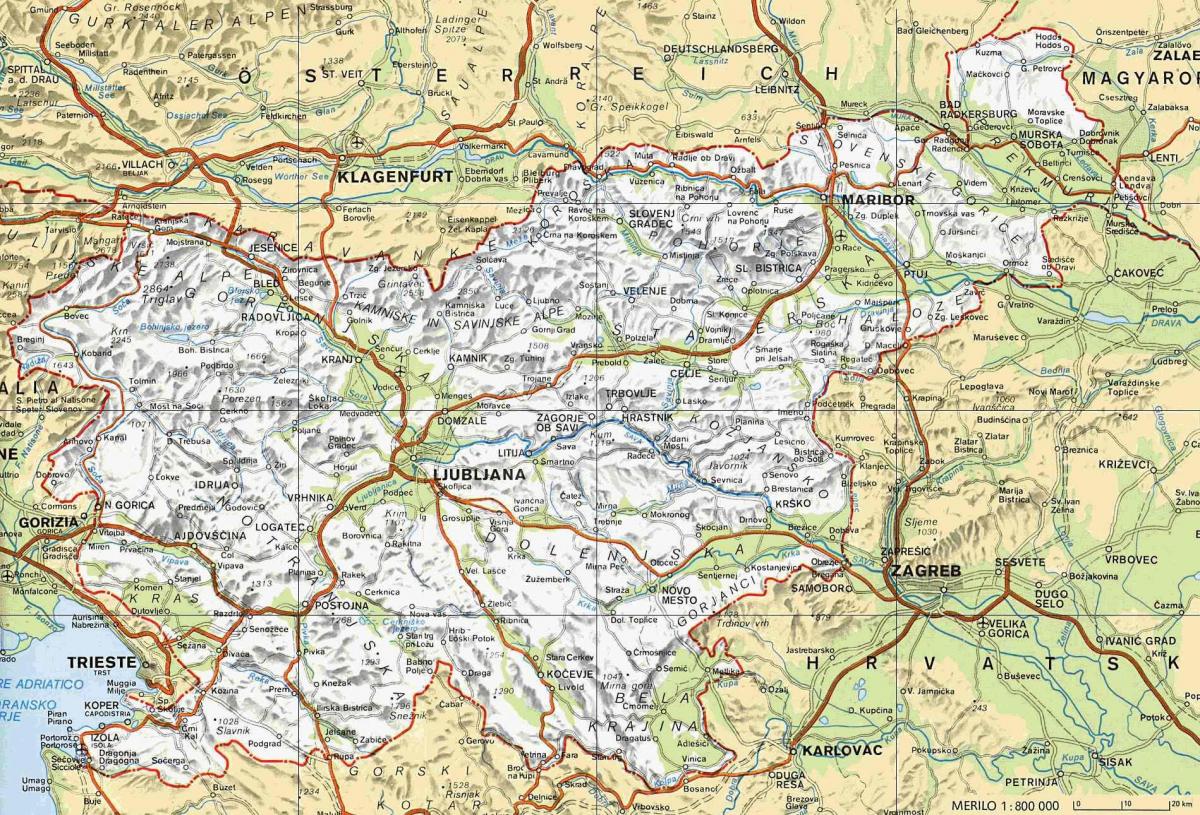 Mapa terme Eslovenia