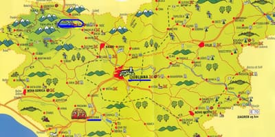 Mapa Eslovenia bisitak