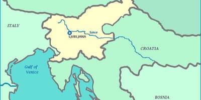Mapa Esloveniera kostaldean