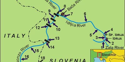 Mapa soca ibaiaren Eslovenia